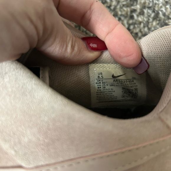 Nike  Air Force 1 soft pink suede platform sneakers size women’s 8.5 - Picture 10 of 10
